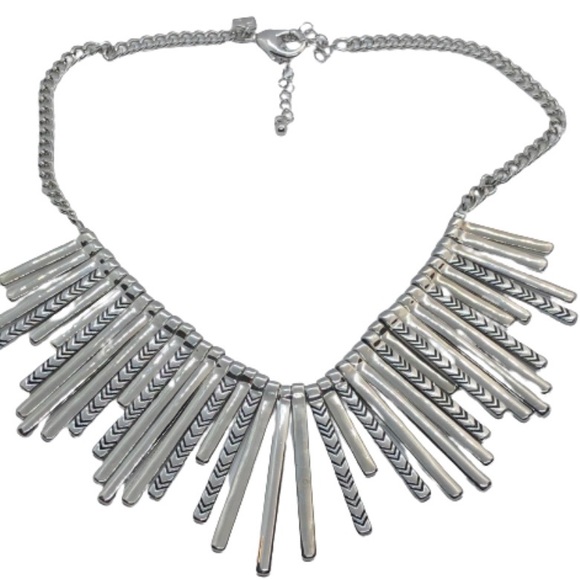 Park Lane Jewelry - Parklane Unique Tribal Look Silver Tone Fringe Necklace
